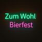 Zum Wohl Bierfest LED-Neonschild für Bar und Festival