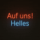 Auf uns! Helles LED-Neonschild für Bar Brauerei