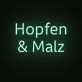 Hopfen & Malz LED-Neonschild für Bar und Brauerei