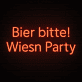 Bier bitte! Wiesn Party LED-Neonschild für Bar Party