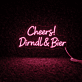 Cheers! Dirndl & Bier LED-Neonschild für Bar und Oktoberfest