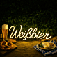Weißbier LED-Neonschild für Bar und Biergarten