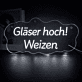 Gläser hoch! Weizen LED-Neonschild für Bar oder Brauerei