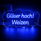 Gläser hoch! Weizen LED-Neonschild für Bar oder Brauerei