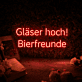 Gläser hoch! Bierfreunde LED-Neonschild für Bar und Party