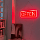 OFFEN LED-Neonschild im Rahmen für Geschäfte und Cafés