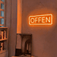 OFFEN LED-Neonschild im Rahmen für Geschäfte und Cafés