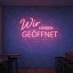 Wir haben geöffnet LED-Neonschild für Café Bar