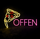 Pizzastück LED Neonschild für Restaurant und Imbiss