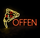 Pizzastück LED Neonschild für Restaurant und Imbiss