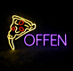 Pizzastück LED Neonschild für Restaurant und Imbiss