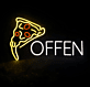 Pizzastück LED Neonschild für Restaurant und Imbiss
