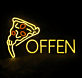 Pizzastück LED Neonschild für Restaurant und Imbiss