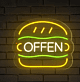 Burger LED Neonschild für Restaurant und Imbiss