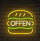 Burger LED Neonschild für Restaurant und Imbiss