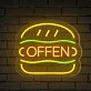 Burger LED Neonschild für Restaurant und Imbiss