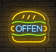 Burger LED Neonschild für Restaurant und Imbiss