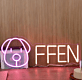 OFFEN LED Neonschild mit Hundemotiv für Laden und Café