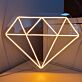 Diamant Symbol LED-Neonschild Wohnzimmer Dekoration