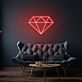 Diamant Symbol LED-Neonschild Wohnzimmer Dekoration