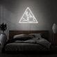 Gesichter Linienkunst im Dreieck LED-Neonschild Wohnzimmer Studio