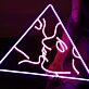 Gesichter Linienkunst im Dreieck LED-Neonschild Wohnzimmer Studio