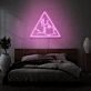 Gesichter Linienkunst im Dreieck LED-Neonschild Wohnzimmer Studio