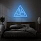Gesichter Linienkunst im Dreieck LED-Neonschild Wohnzimmer Studio