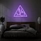 Gesichter Linienkunst im Dreieck LED-Neonschild Wohnzimmer Studio