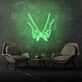 zwei haltende Hände LED-Neonschild Wohnzimmer Schlafzimmer
