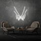 zwei haltende Hände LED-Neonschild Wohnzimmer Schlafzimmer
