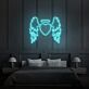 Engelsflügel Herz Neon LED Neonschild
