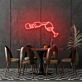 Weinflasche und Weinglas LED-Neonschild Bar Wohnzimmer