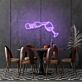 Weinflasche und Weinglas LED-Neonschild Bar Wohnzimmer
