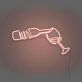 Weinflasche und Weinglas LED-Neonschild Bar Wohnzimmer