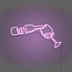 Weinflasche und Weinglas LED-Neonschild Bar Wohnzimmer