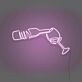 Weinflasche und Weinglas LED-Neonschild Bar Wohnzimmer