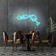 Weinflasche und Weinglas LED-Neonschild Bar Wohnzimmer