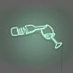 Weinflasche und Weinglas LED-Neonschild Bar Wohnzimmer
