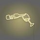 Weinflasche und Weinglas LED-Neonschild Bar Wohnzimmer