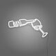 Weinflasche und Weinglas LED-Neonschild Bar Wohnzimmer