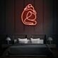 Sitzendes Paar in Umarmung LED-Neonschild