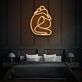 Sitzendes Paar in Umarmung LED-Neonschild