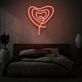 Herzform LED-Neonschild Schlafzimmer