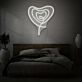 Herzform LED-Neonschild Schlafzimmer