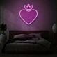 Herz mit Krone LED-Neonschild Schlafzimmer Wohnzimmer
