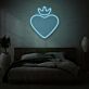 Herz mit Krone LED-Neonschild Schlafzimmer Wohnzimmer