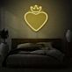 Herz mit Krone LED-Neonschild Schlafzimmer Wohnzimmer