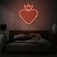 Herz mit Krone LED-Neonschild Schlafzimmer Wohnzimmer