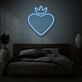 Herz mit Krone LED-Neonschild Schlafzimmer Wohnzimmer